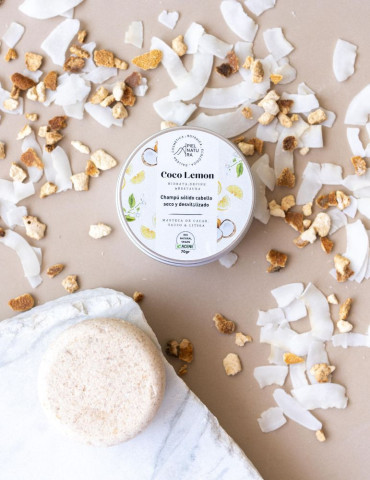 Champú sólido cabello seco y desvitalizado, Coco Lemon