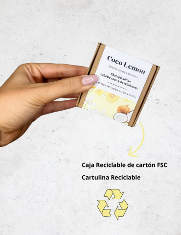 Champú sólido cabello seco y desvitalizado, Coco Lemon 2