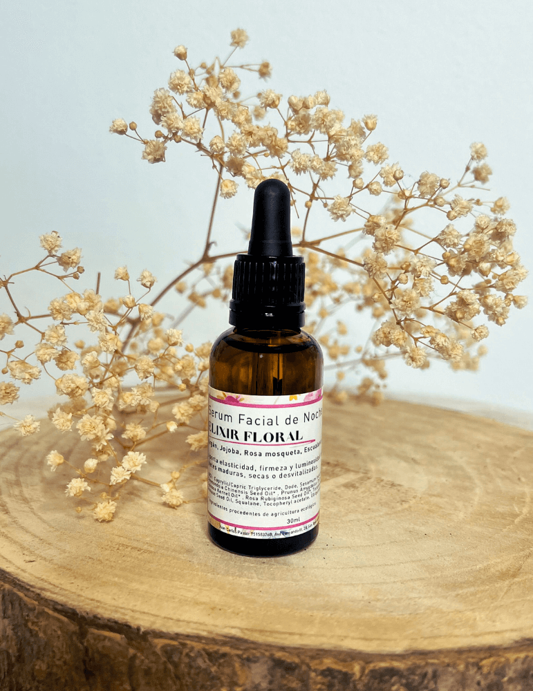 Sérum Facial de Noche Elixir Floral con Rosa Centifolia y Activos Botánicos