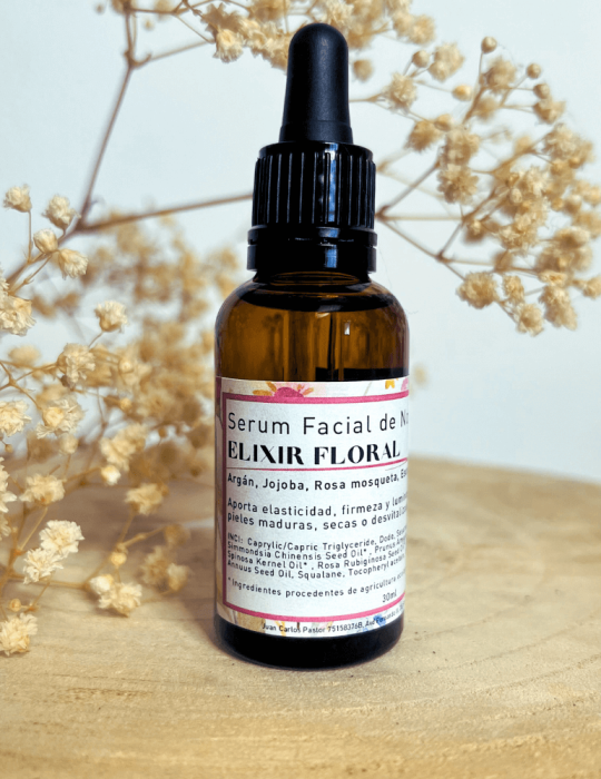Sérum Facial de Noche Elixir Floral con Rosa Centifolia y Activos Botánicos