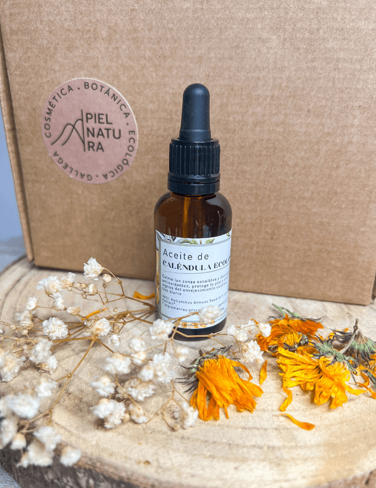 Aceite Facial de Caléndula Calmante , Antiinflamatorio y Regenerador