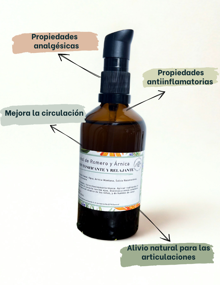 Acohol de Romero y Árnica Natural , Piel Natura