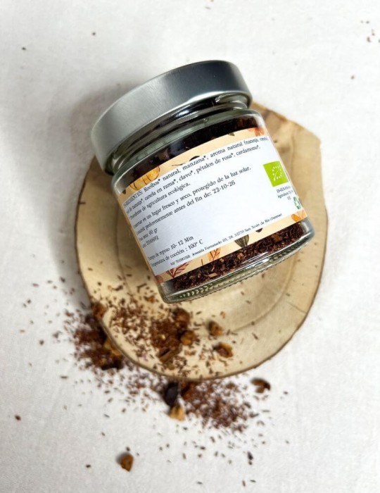 Rooibos ecológico Calma tu alma 60 g - envase de cristal