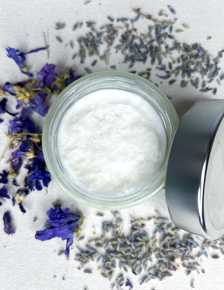 Jabón natural de afeitado con lavanda y malva - 100 g