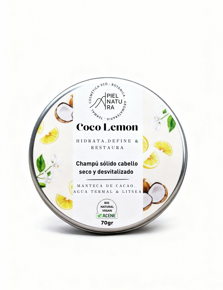 Champú sólido BIO cabello seco y desvitalizado, Coco Lemon