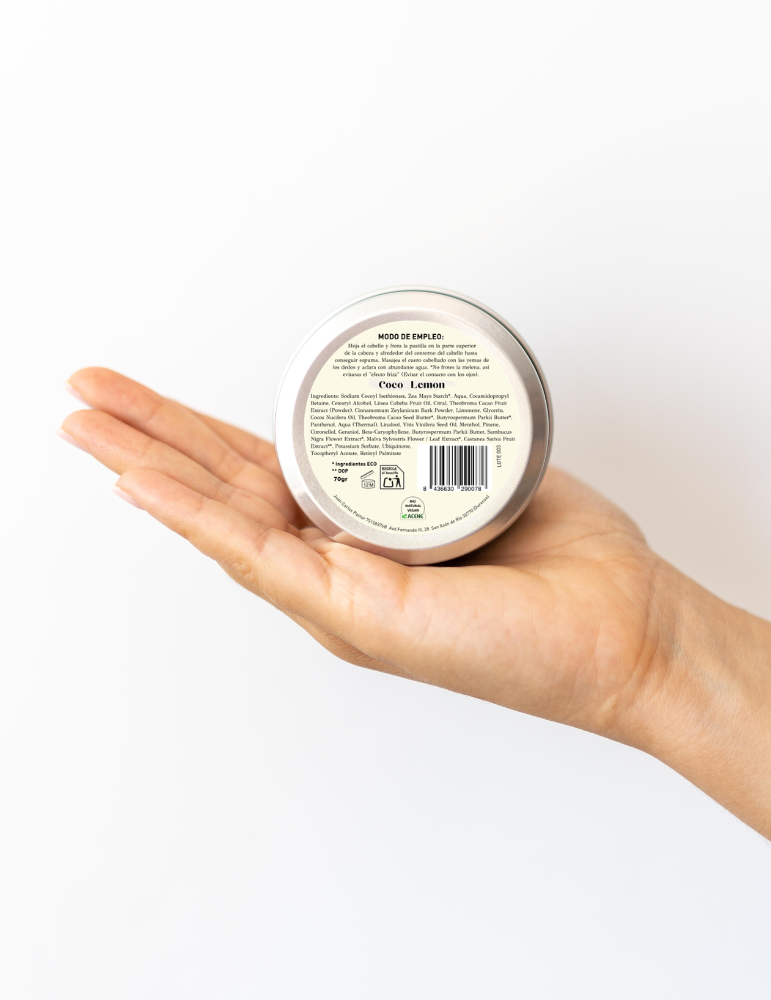 in-perfecto Champú sólido BIO cabello seco y desvitalizado, Coco Lemon